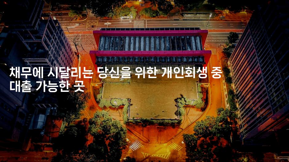 채무에 시달리는 당신을 위한 개인회생 중 대출 가능한 곳-바람뿌